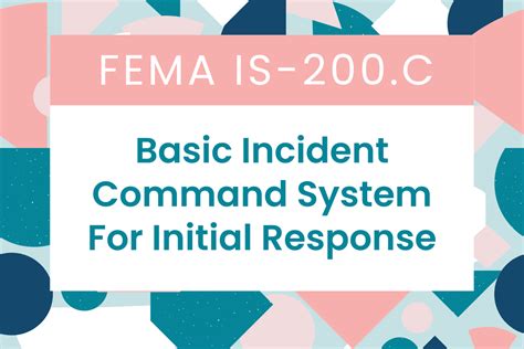 C Emergency Planning Answers ; FEMA IS 200 B ICS for Single Resources and Initial Action Incidents Answers. . Fema is 200 b answers